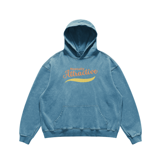 ATTRACTIVE - Washed Fabric Look Hoodie